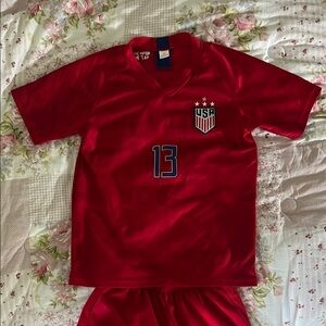 USA Kids Alex Morgan Soccer Jersey and Shorts - Red